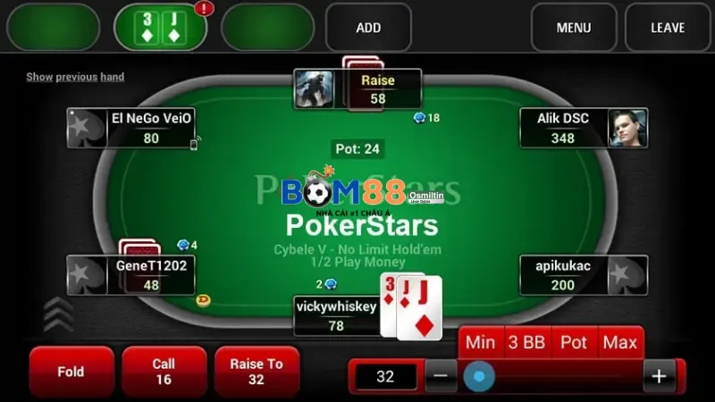 Game bài Poker tại Bom88