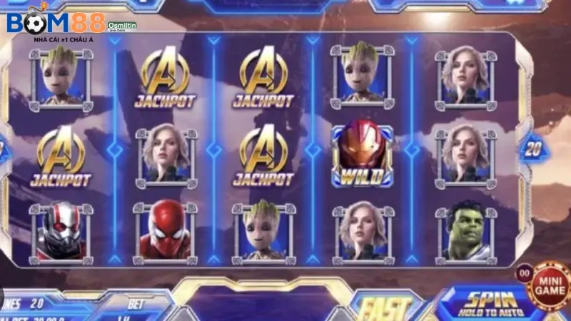 Nổ hũ Avengers tại Bom88